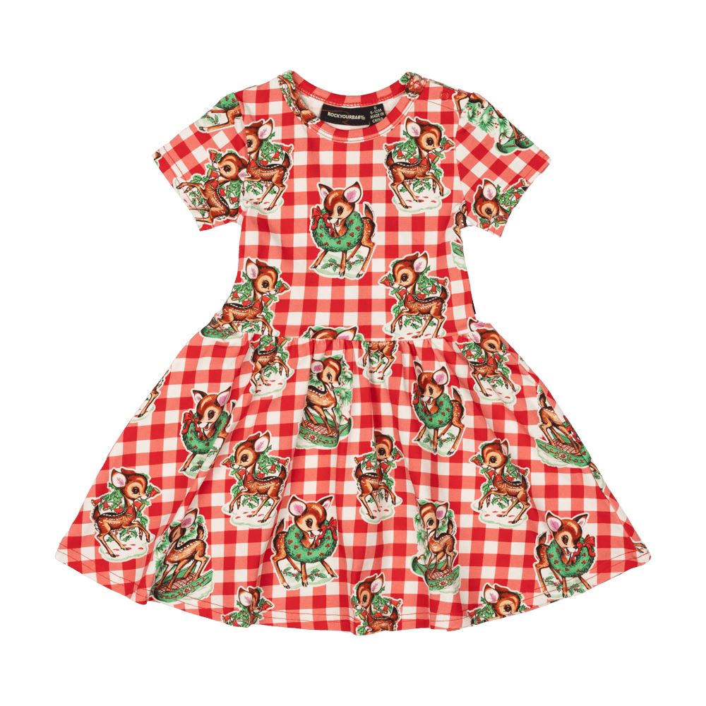 Reindeer Joy Baby Dress
