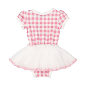 Pink Gingham Santa Baby Circus Dress