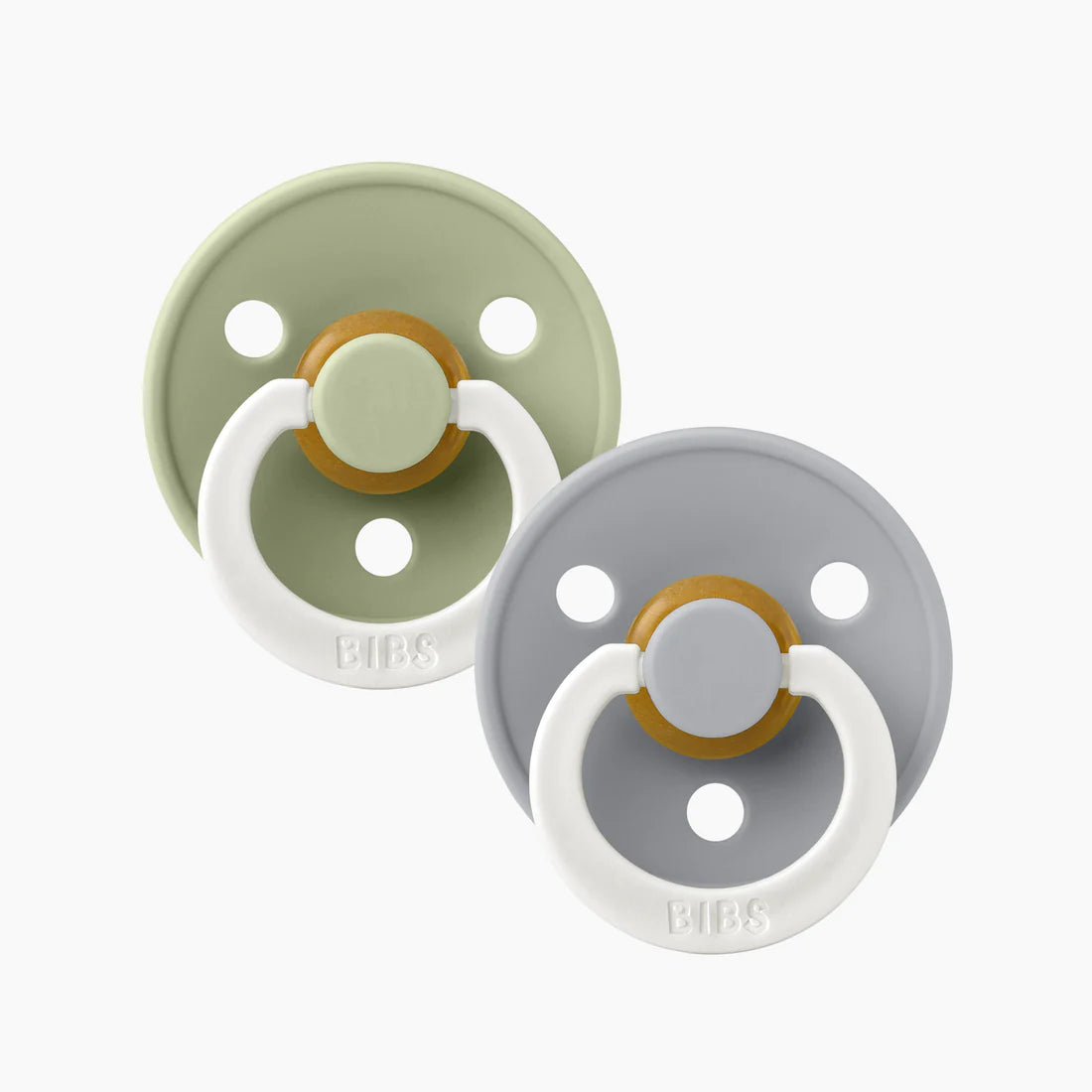 BIBS Round Night Glow 2pk (Sage/Cloud)