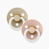 BIBS Round Night Glow 2pk (Blush/Vanilla)