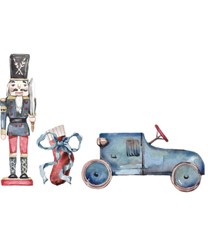 Blue Vintage Toys Tee - Eggnog