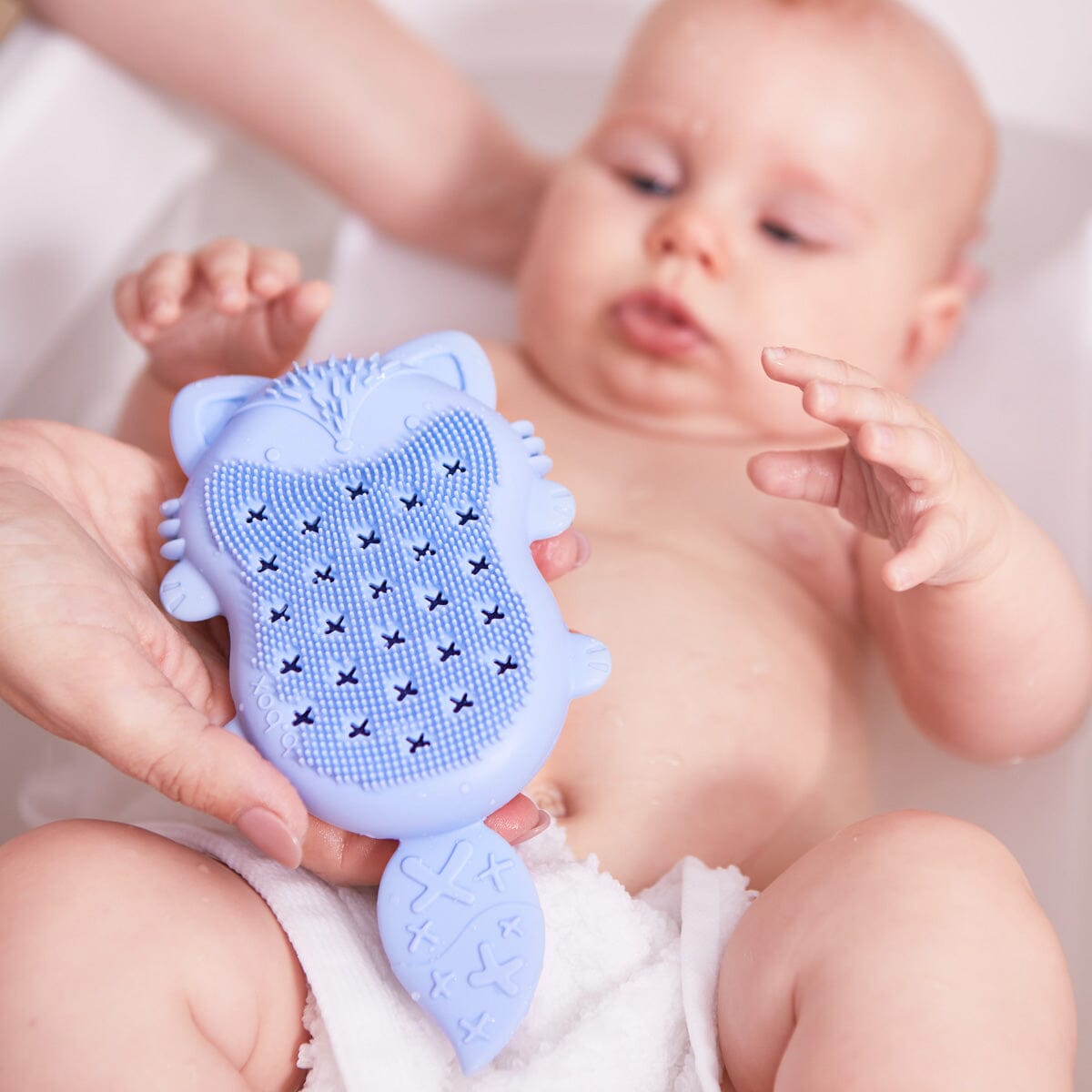 Baby Bath Brush Sponge (Blue)