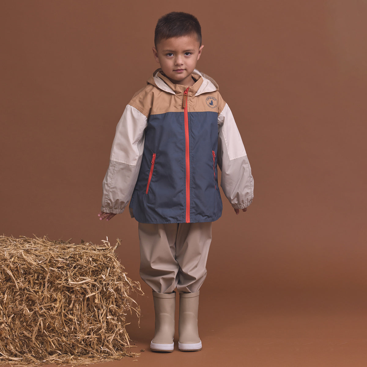 Packable Jacket (Ash Colourblock)