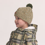 Pom Pom Beanie (Olive Speckle)