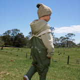 Pom Pom Beanie (Olive Speckle)