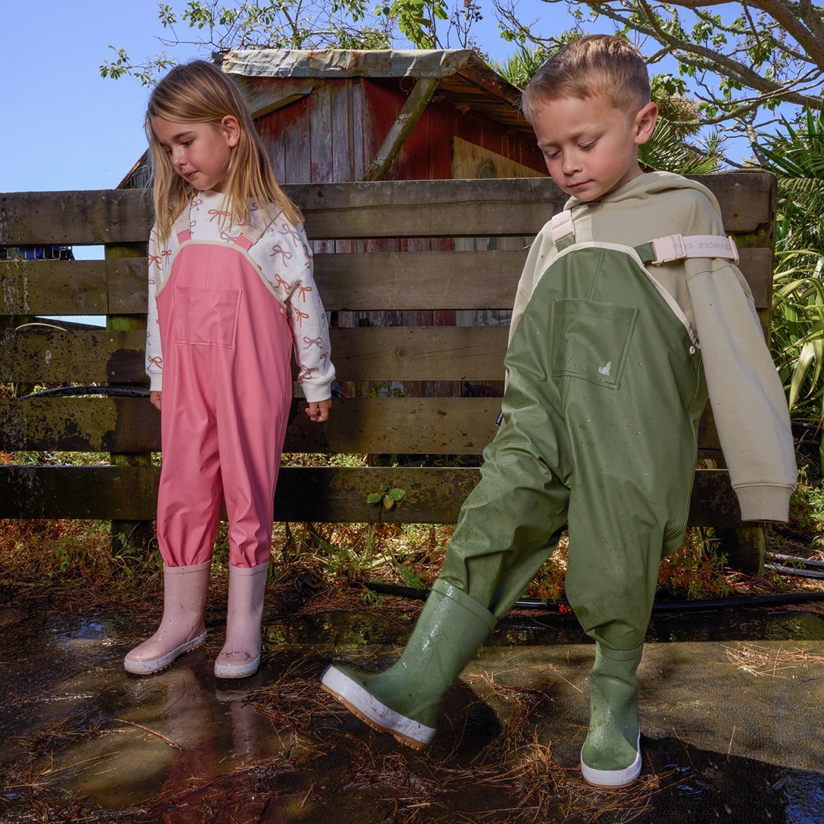 Rain Overalls (Olive)