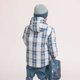Reversible Eco-Puffer (Blue Plaid)