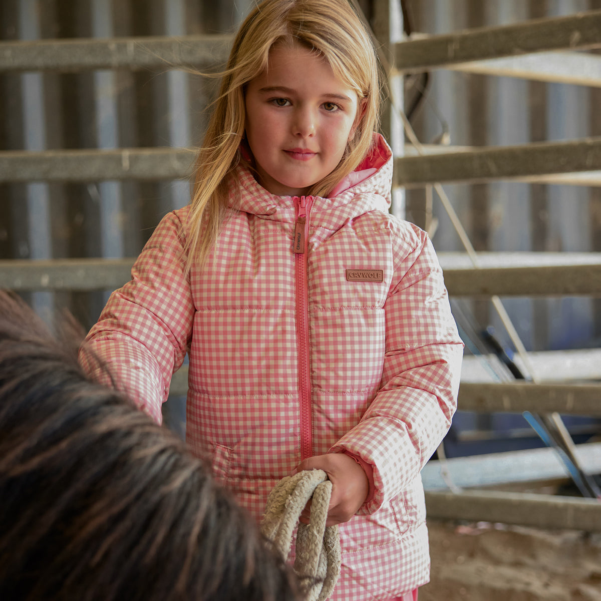 Reversible Eco-Puffer (Rose Gingham)