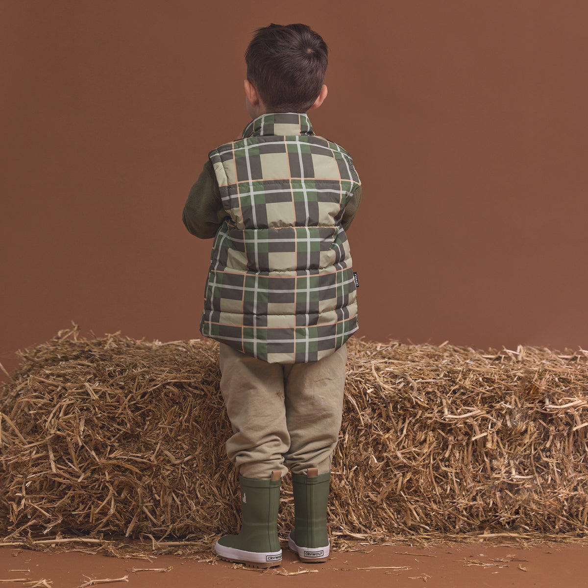 Reversible Eco-Vest (Field Plaid)