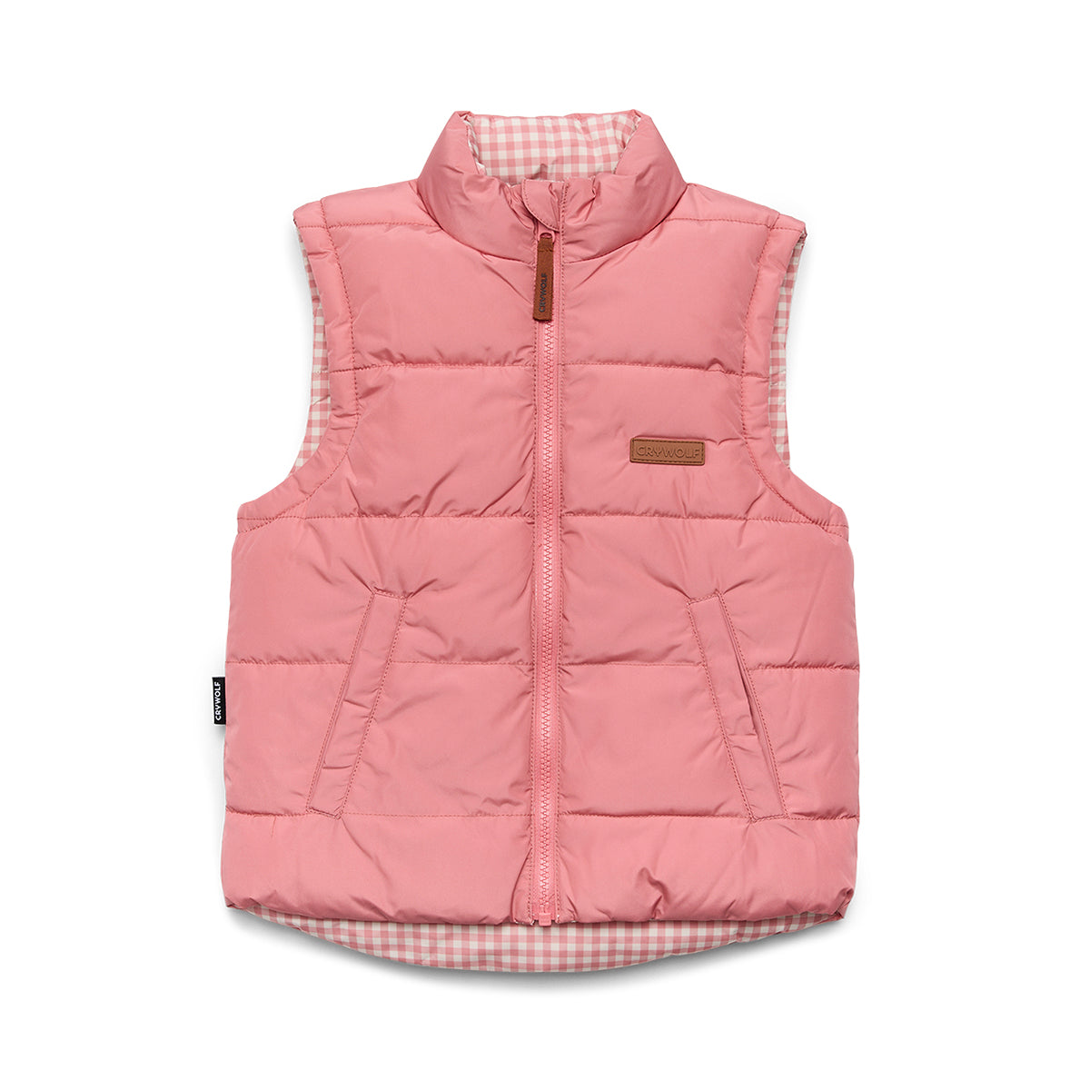 Reversible Eco-Vest (Rose Gingham)