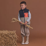 Reversible Yeti Vest (Ash Colourblock)