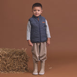 Reversible Yeti Vest (Ash Colourblock)