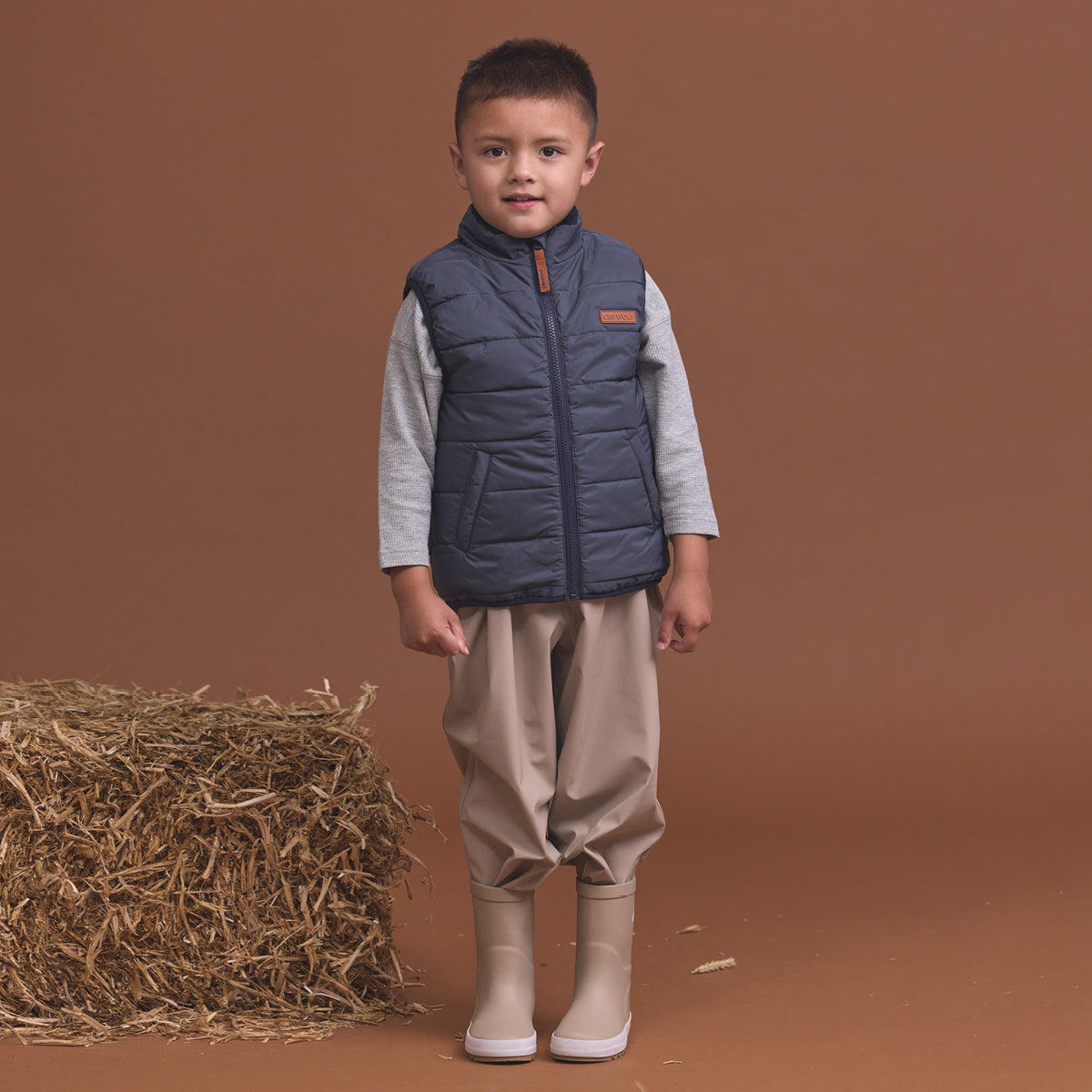 Reversible Yeti Vest (Ash Colourblock)