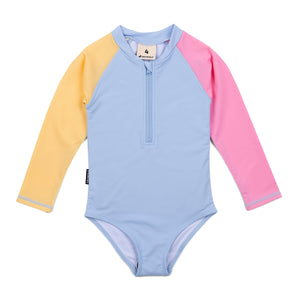 Long Sleeve Swimsuit (Pop Colourblock)
