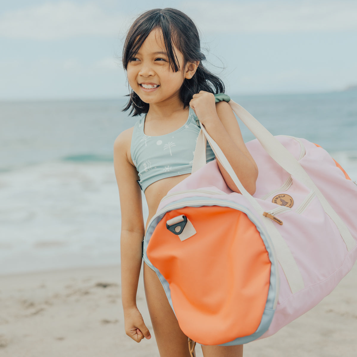 Packable Duffel Bag (Sunset Colour Block)