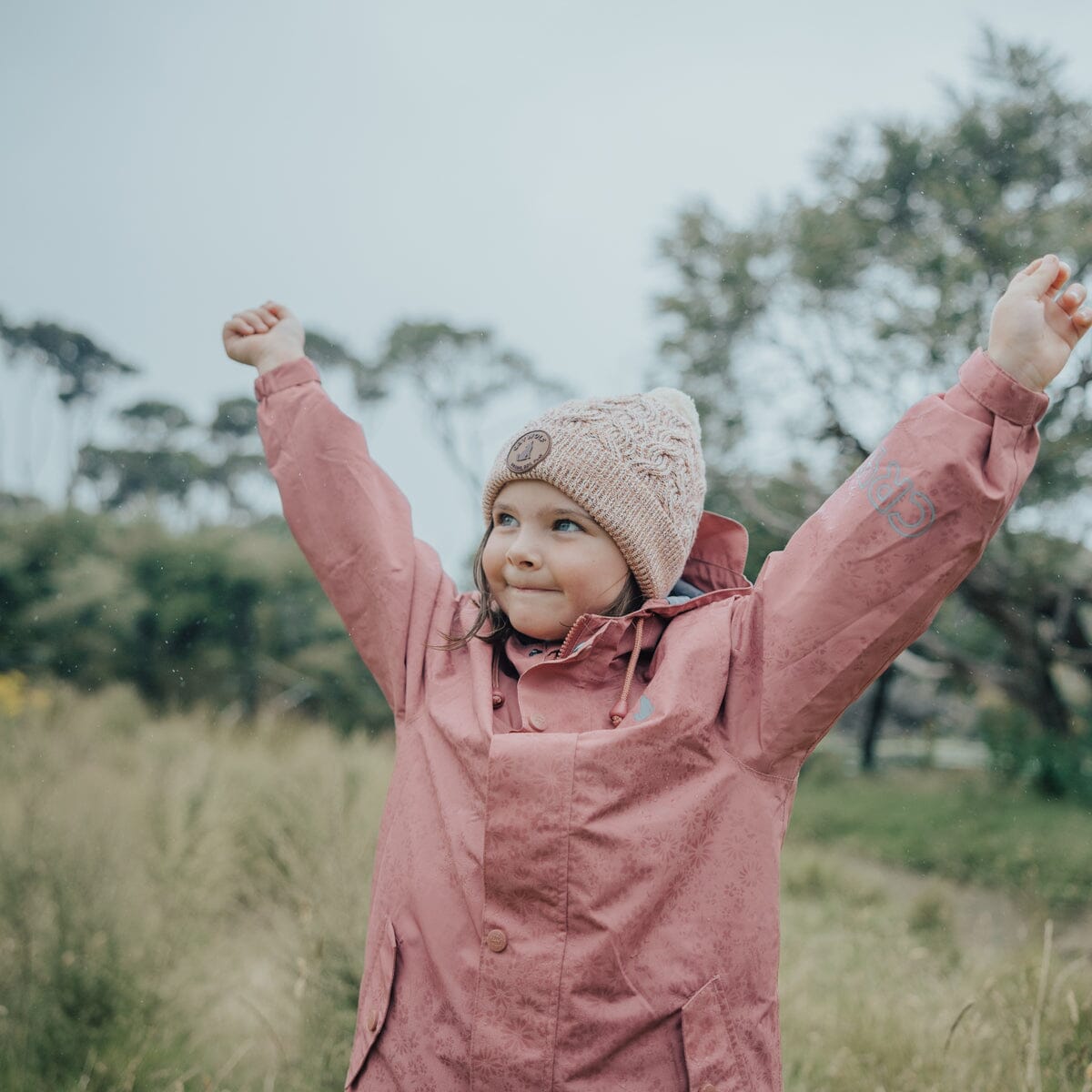 Pom Pom Beanie (Blush Speckle)