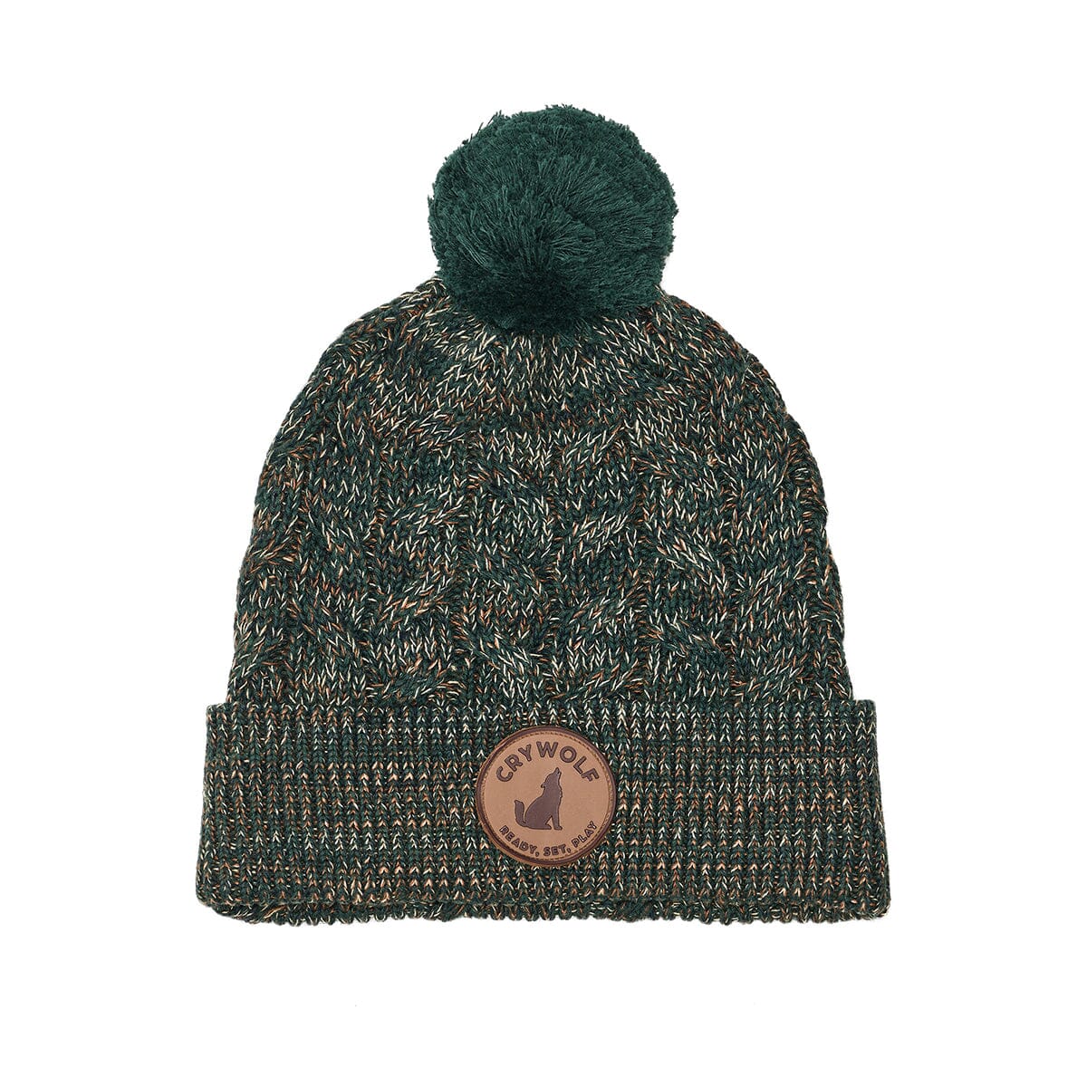 Pom Pom Beanie (Forest Speckle)