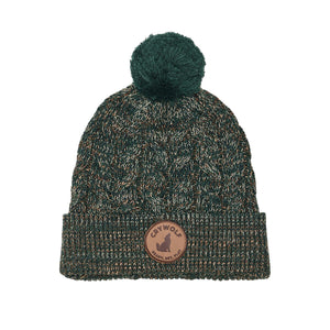 Pom Pom Beanie (Forest Speckle)