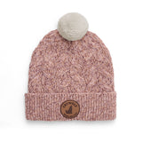 Pom Pom Beanie (Mauve Speckle)