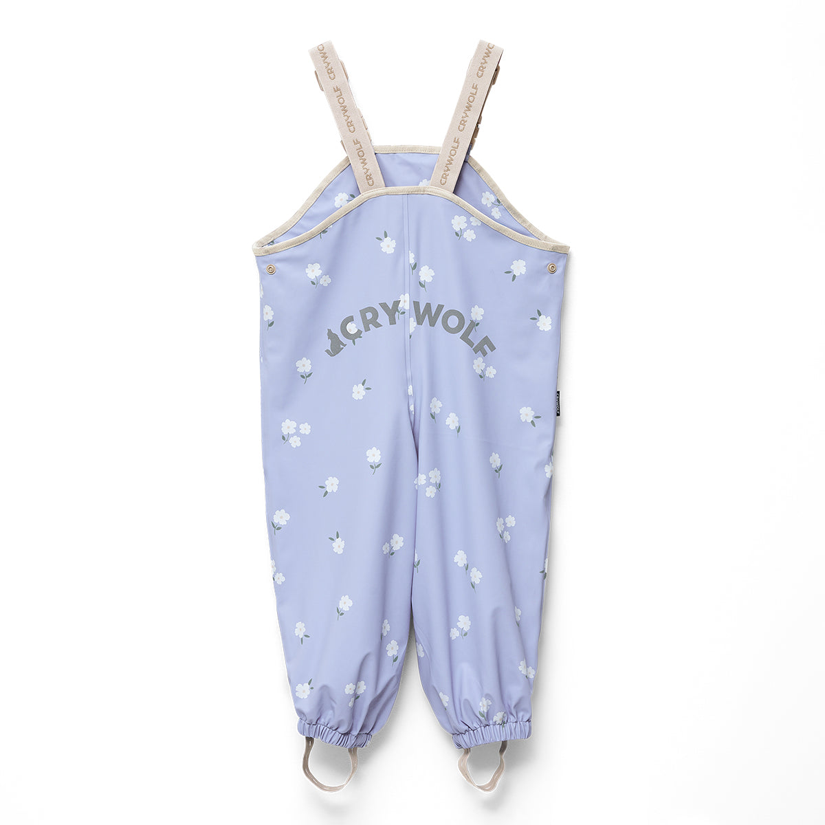 Rain Overalls (Floral Periwinkle)