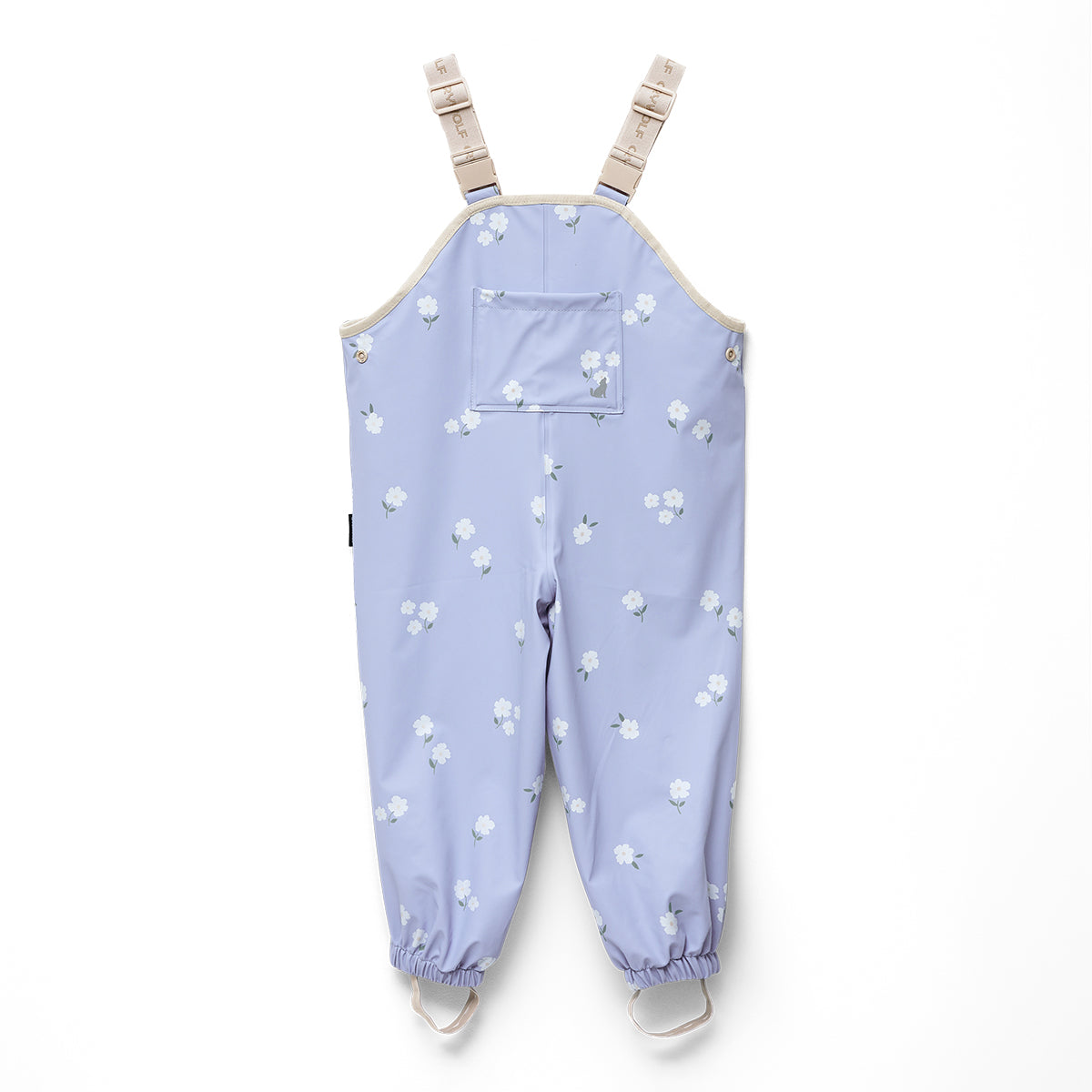 Rain Overalls (Floral Periwinkle)
