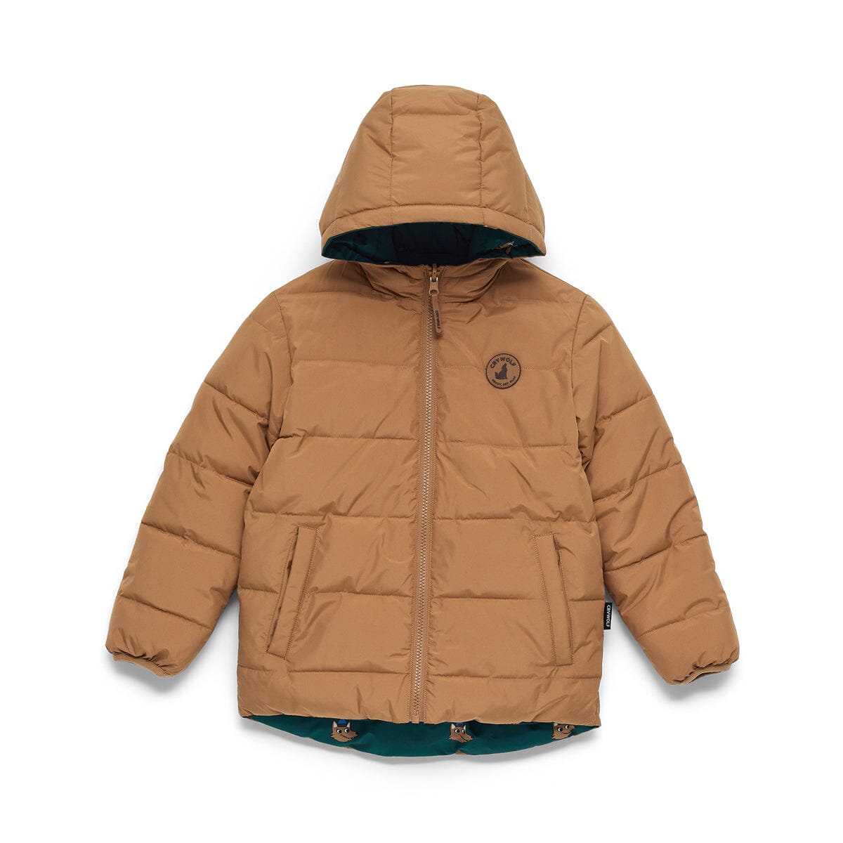 Reversible Eco Puffer (Tan Wolf)