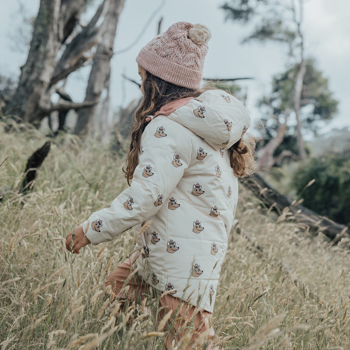 Reversible Eco Puffer (Terracotta Wolf)