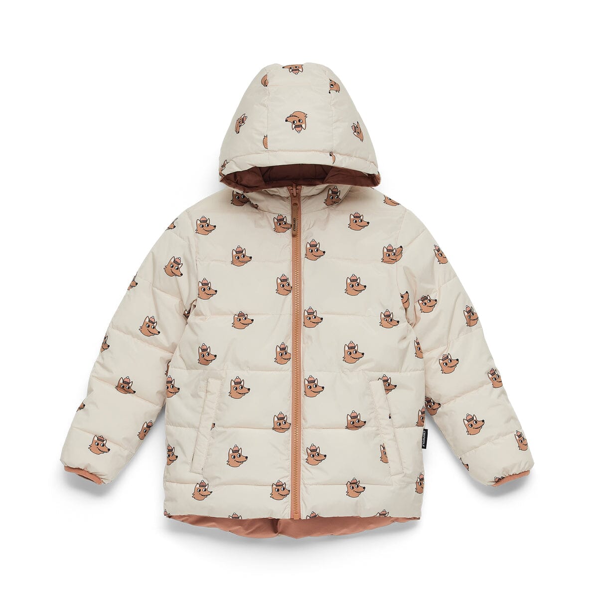 Reversible Eco Puffer (Terracotta Wolf)