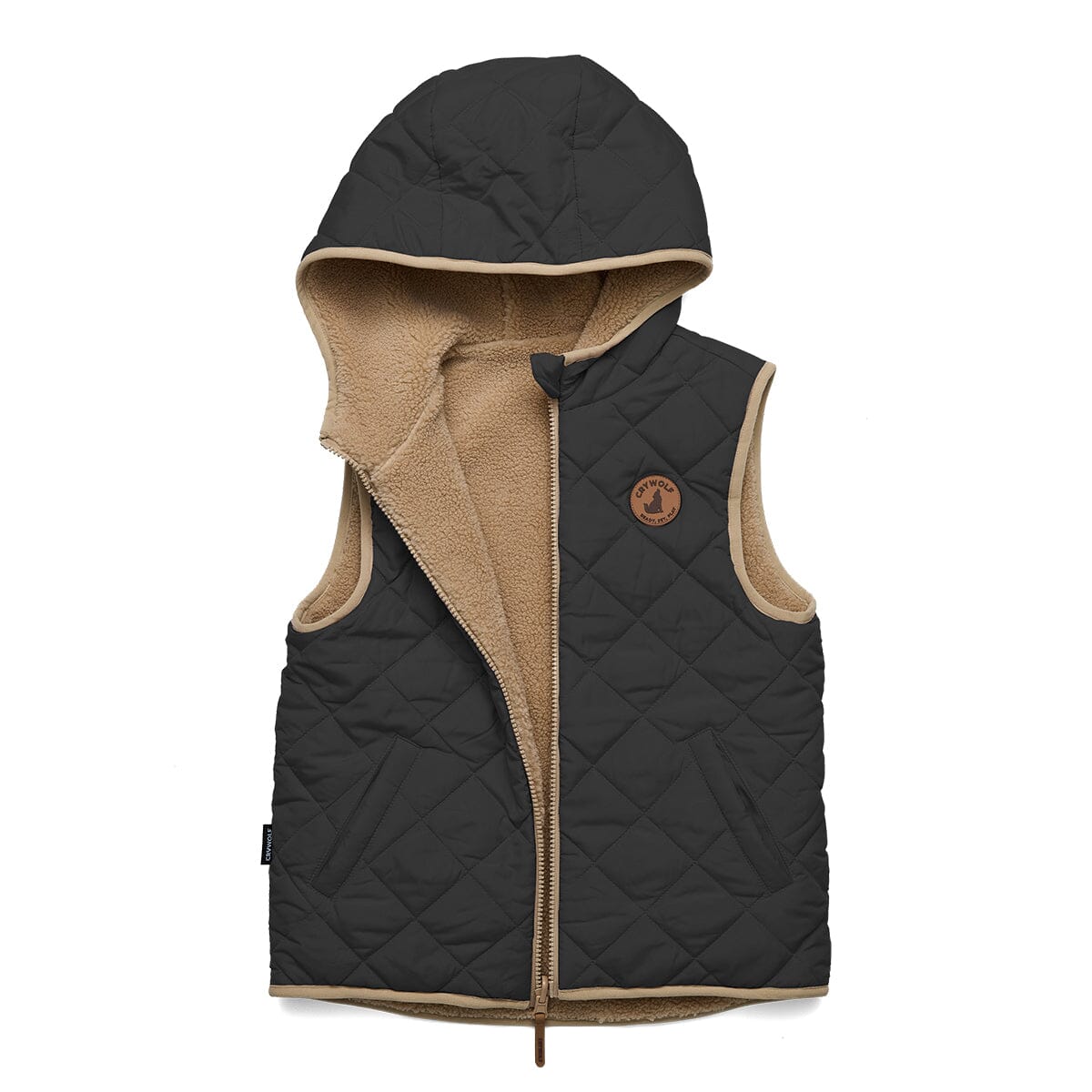 Reversible Yeti Vest (Black/Camel)