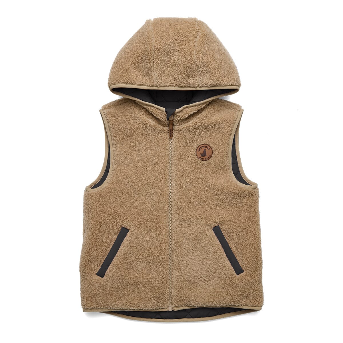 Reversible Yeti Vest (Black/Camel)