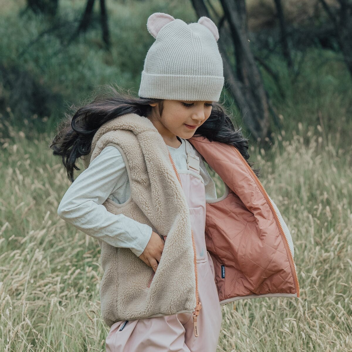 Reversible Yeti Vest (Terracotta/Camel)