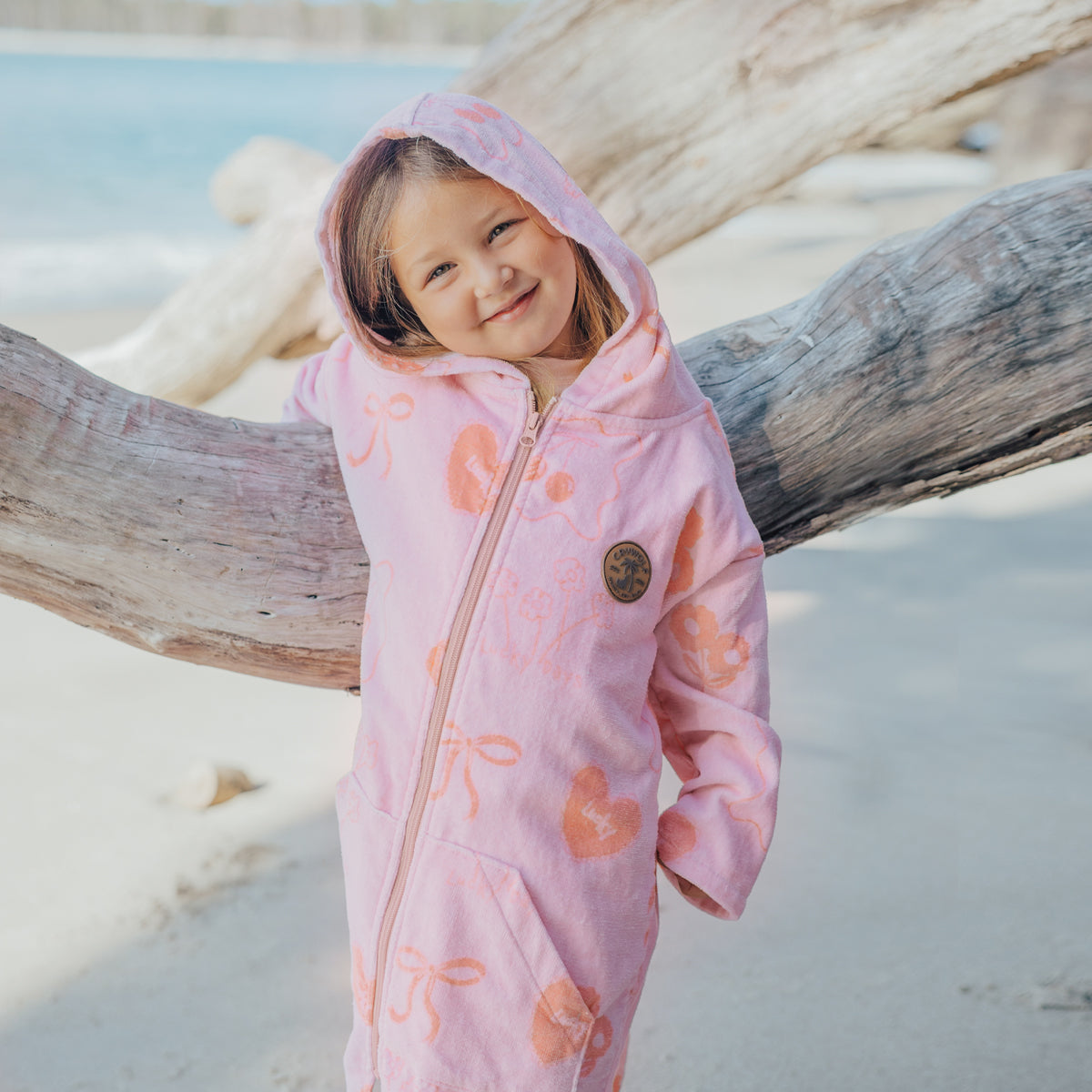 Everywhere Zip-Up Towel (Pink)