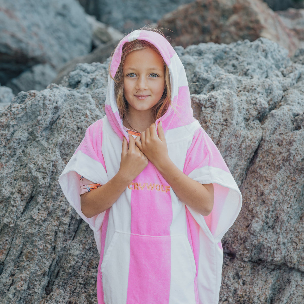 Hooded Towel (Candy Stripe)