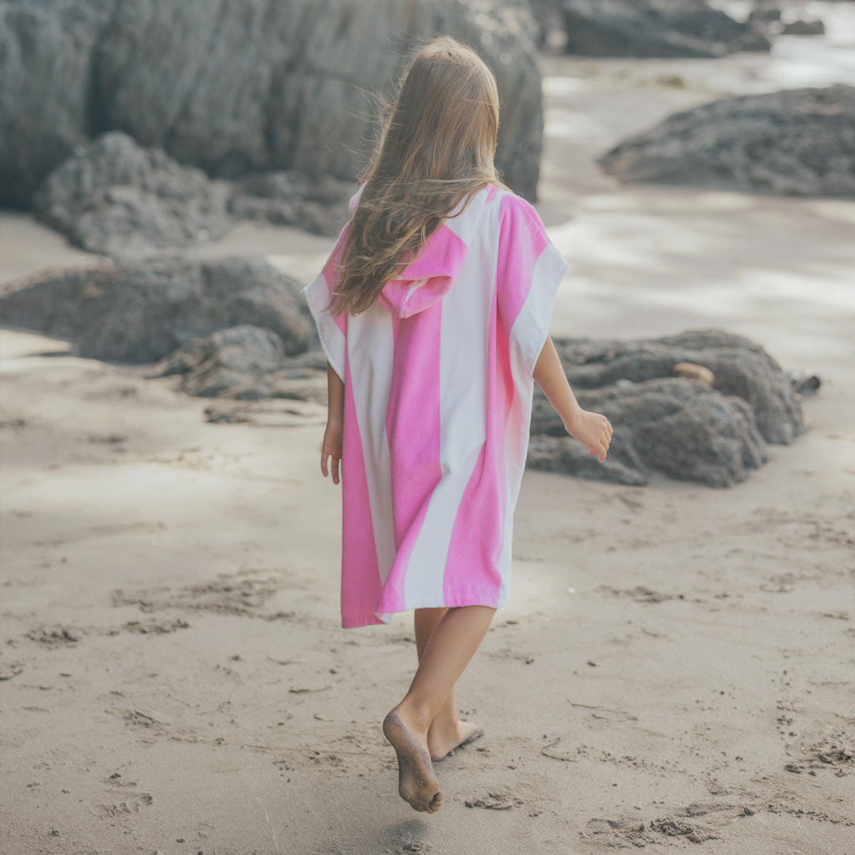 Hooded Towel (Candy Stripe)
