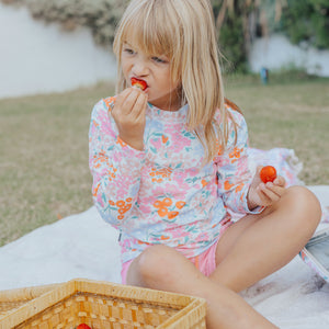 Long Sleeve Rash Vest (Berry Garden)