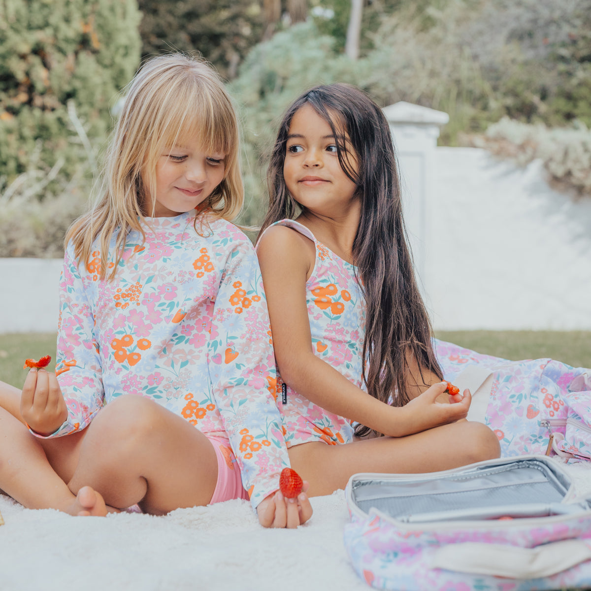 Long Sleeve Rash Vest (Berry Garden)