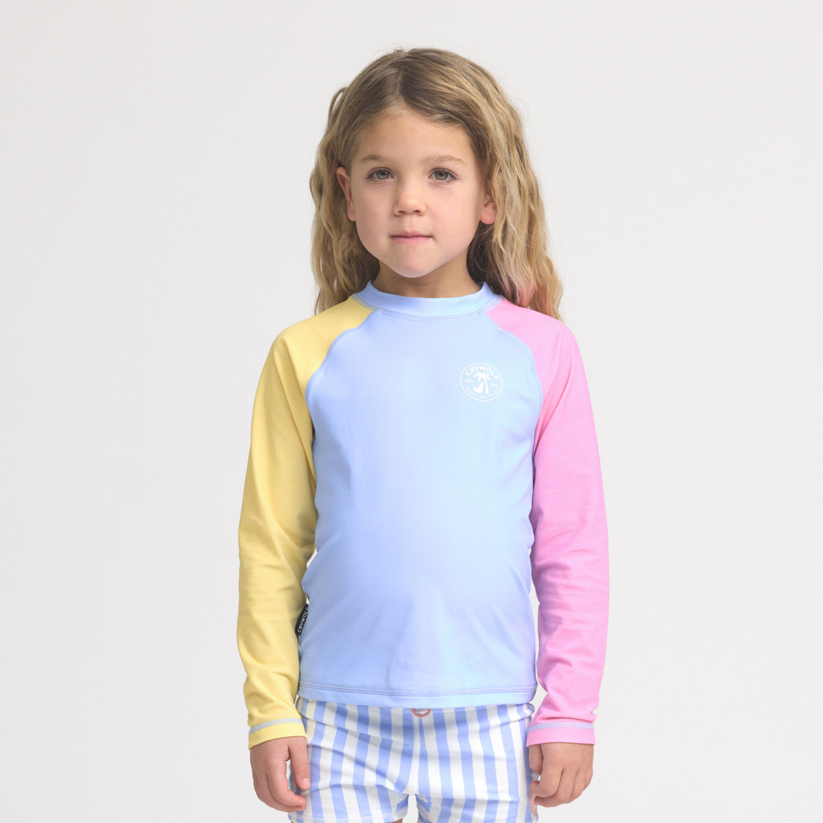 Long Sleeve Rash Vest (Pop Colourblock)