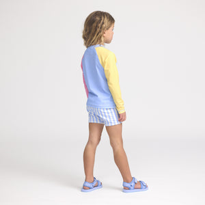 Long Sleeve Rash Vest (Pop Colourblock)