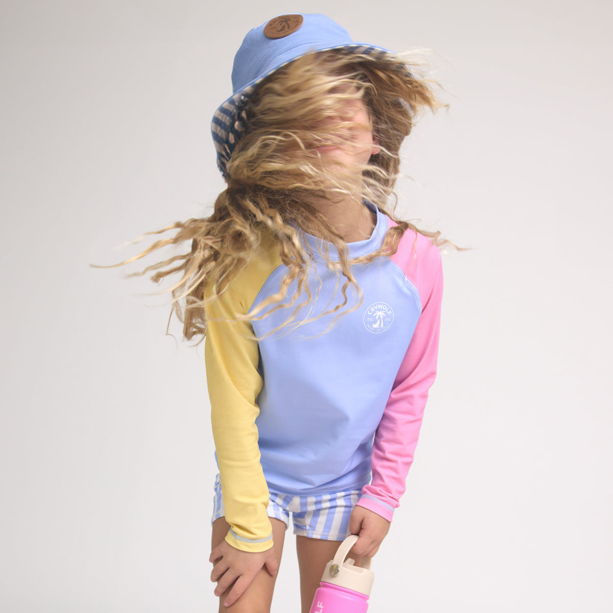 Long Sleeve Rash Vest (Pop Colourblock)