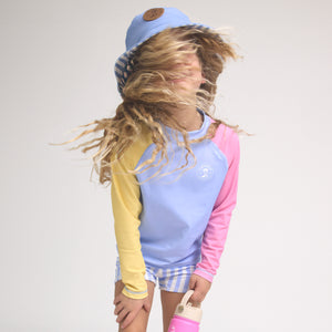 Long Sleeve Rash Vest (Pop Colourblock)