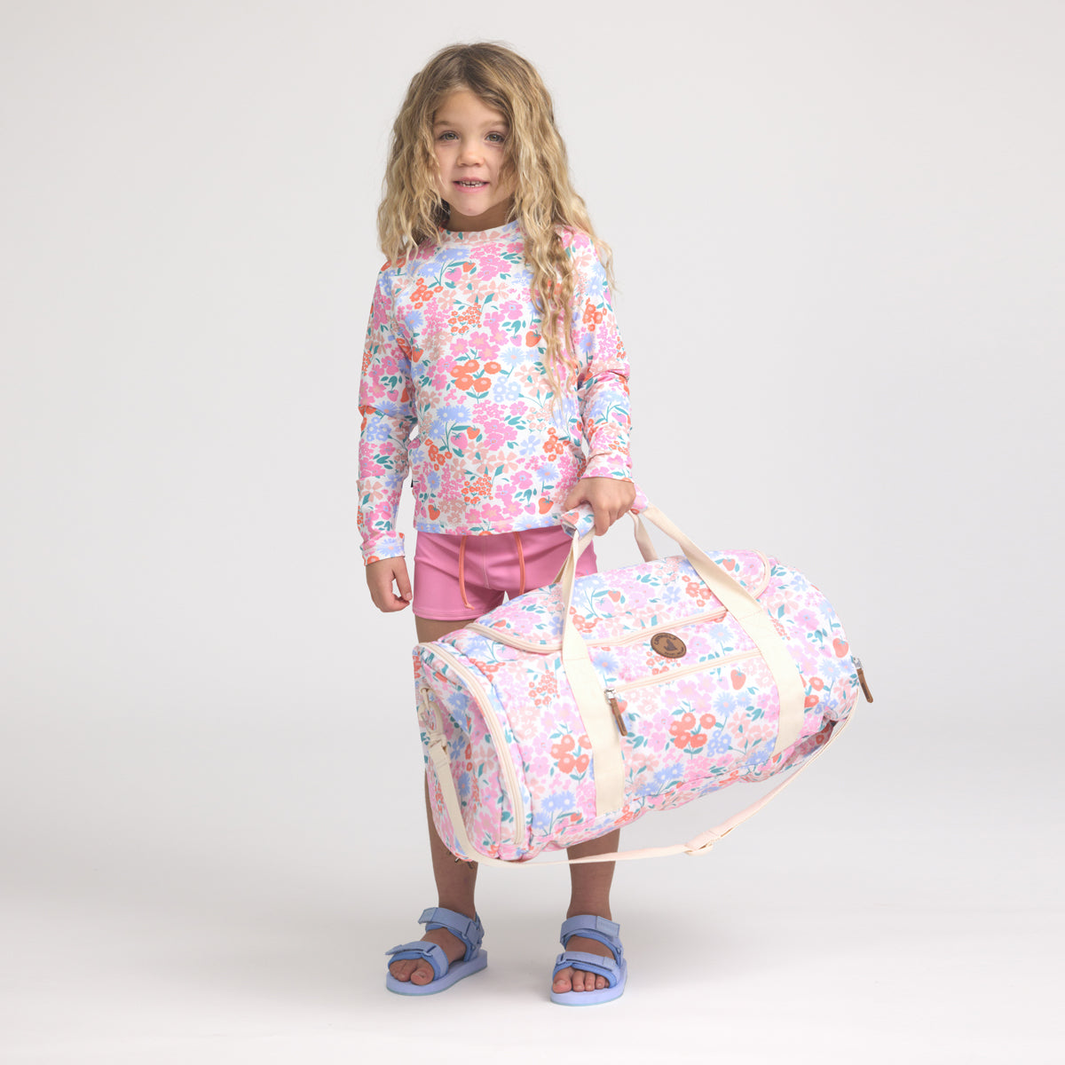 Packable Duffle Bag (Berry Garden)