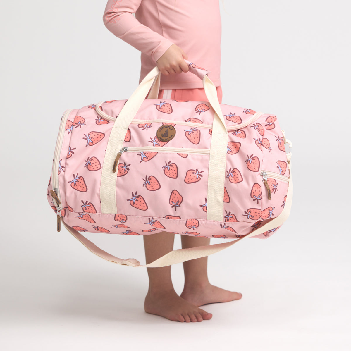 Packable Duffle Bag (Strawberry Splash)