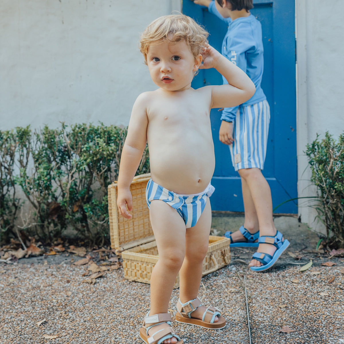 Reusable Swim Nappy (Deep Sea Stripe)