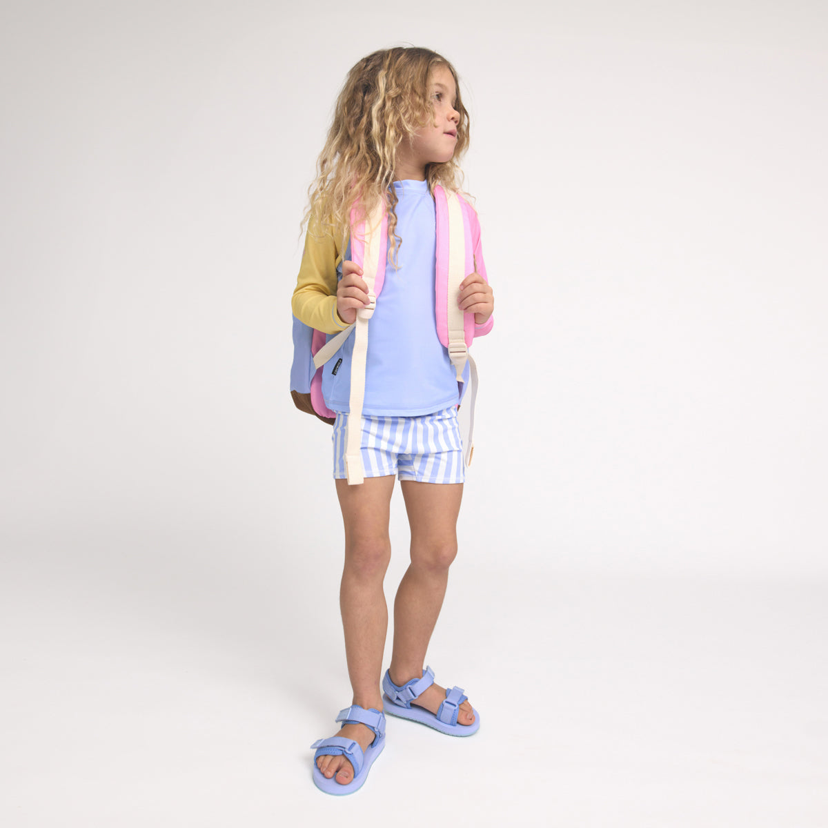 Swim Short (Sky Blue Stripe)