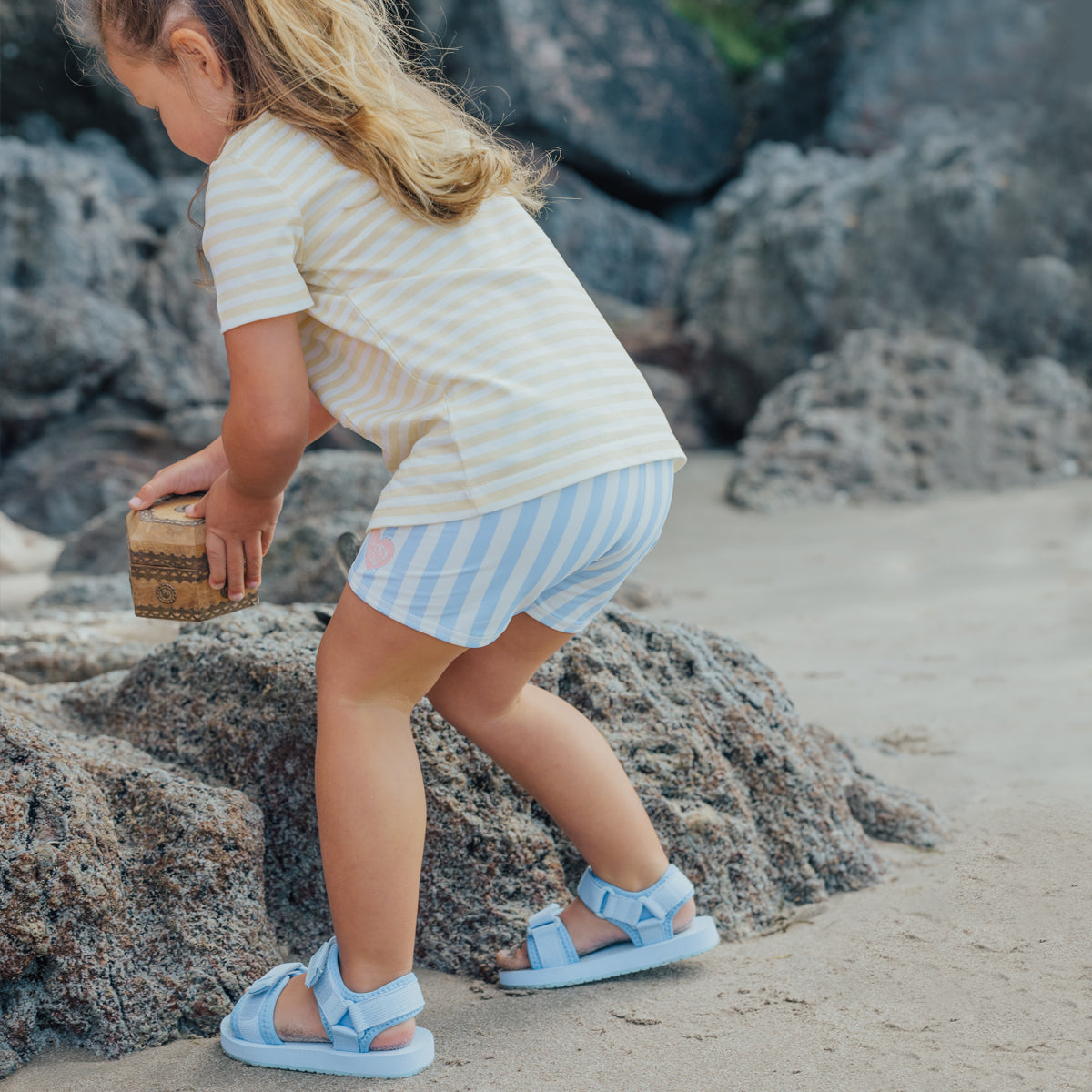Swim Short (Sky Blue Stripe)