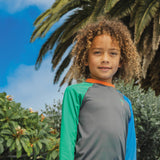 Long Sleeve Rash Vest (Seaside Colourblock)