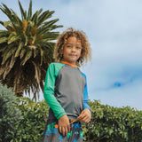 Long Sleeve Rash Vest (Seaside Colourblock)