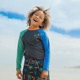 Long Sleeve Rash Vest (Seaside Colourblock)