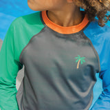Long Sleeve Rash Vest (Seaside Colourblock)
