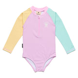 Long Sleeve Swimsuit (Poolside Colourblock)